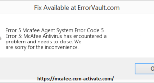 What is the Method To Resolve McAfee Error Code 5? McAfee.com/activate