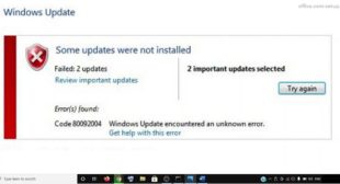 How To Resolve Window Update Error 80092004?