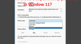 How You can Disable Superfetch (SysMain) in Window?