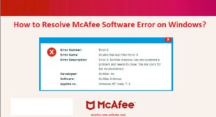 Fix McAfee software error on Windows