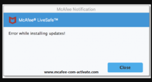 Resolve the McAfee LiveSafe Update error