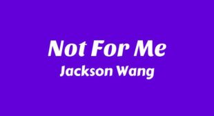 Lyrics of Not For Me Song