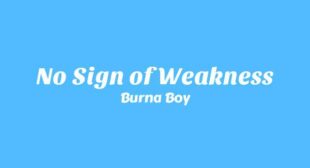 No Sign of Weakness Lyrics – Burna Boy