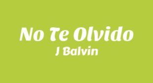 Lyrics of No Te Olvido Song