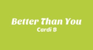 Better Than You Song Lyrics