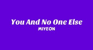 You And No One Else (English Translation) Song Lyrics