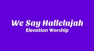 Lyrics of We Say Hallelujah Song