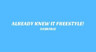 ALREADY KNEW IT FREESTYLE! Lyrics
