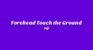 Lyrics of Forehead Touch the Ground Song