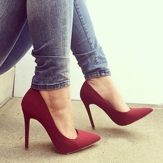 Red Stiletto Sandals