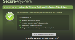 What is the Method to Uninstall a Webroot Antivirus File System Filter Driver?