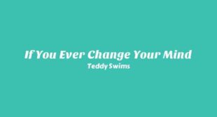 Lyrics of If You Ever Change Your Mind Song